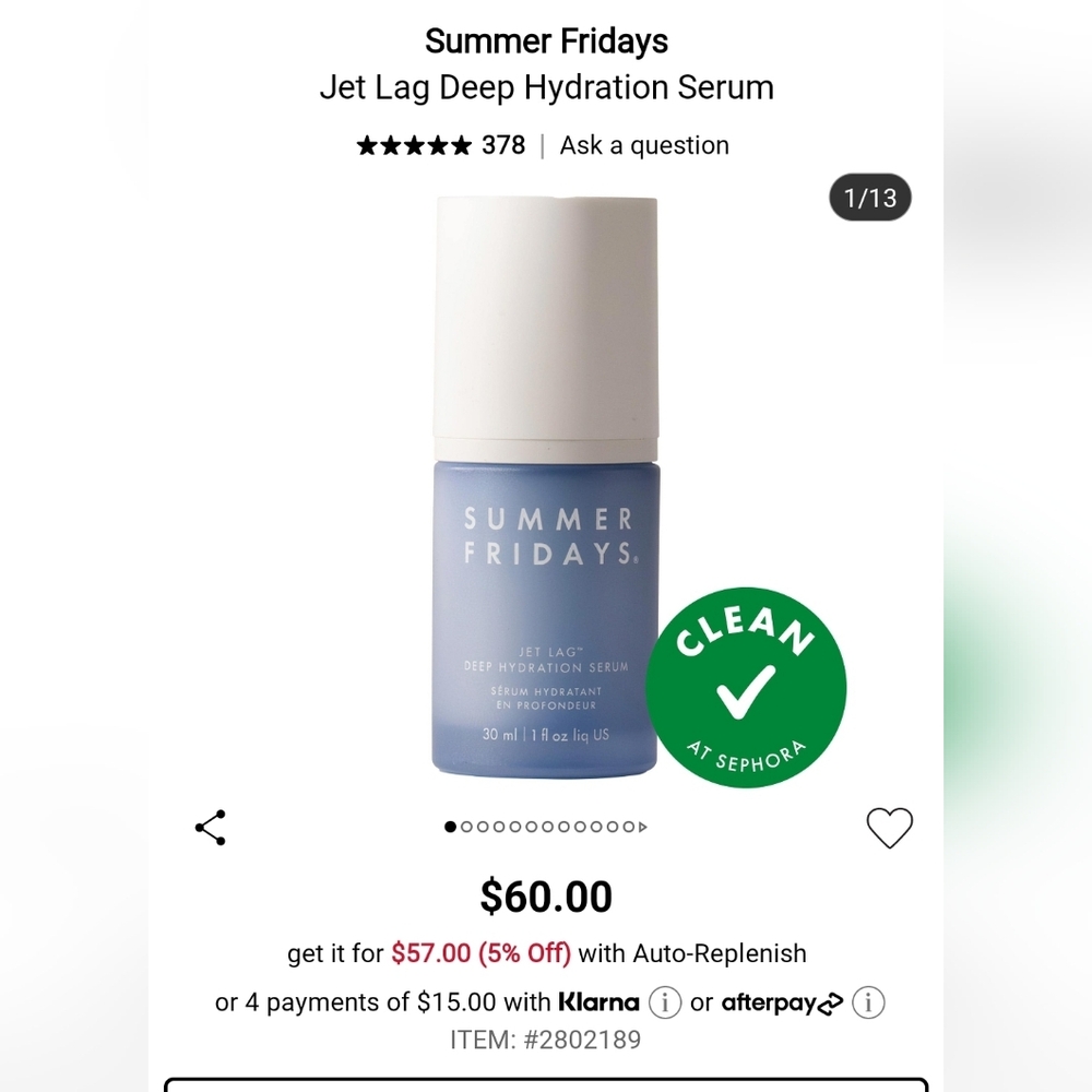 New jet lag serum